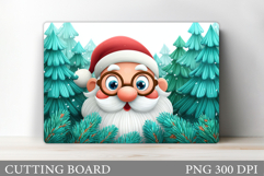 Santa Claus Cutting Board Design. Snowman Cutting Board Product Image 1