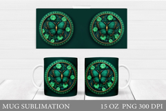Butterfly Mug Design. Butterfly Mug Sublimation Product Image 1