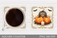 Halloween Pumpkin Coaster. Halloween Coaster Design Product Image 1