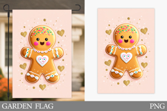 Gingerbread Garden Flag. Christmas Garden Flag Design Product Image 1