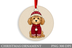 Cute Dog Christmas Ornament. Christmas Ornament Design Product Image 1