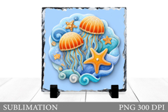 Jellyfish Sublimation. Jellyfish Slate Sublimation Product Image 1