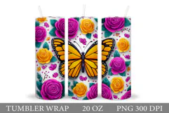 Butterfly Tumbler Sublimation. Butterfly Sublimation Product Image 1