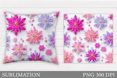 Snowflakes Pillow Design. Christmas Pillow Sublimation Product Image 1