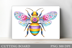 Bee Cutting Board Design. Flowers Kitchen Cutting Board Product Image 1