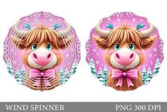 Christmas Cow Wind Spinner. Christmas Wind Spinner Design Product Image 1
