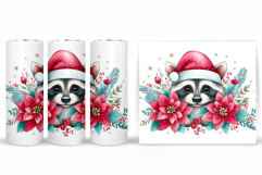 Christmas Raccoon Tumbler. Christmas Tumbler Sublimation Product Image 2