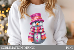 Sparkling Snowman Sublimation. Snowman T-Shirt Design Product Image 1
