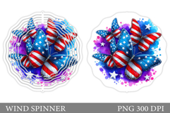 Patriotic Butterflies Wind Spinner. Patriotic Wind Spinner Product Image 1