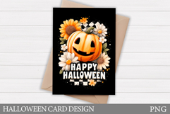 Halloween Pumpkin Card Design. Halloween Card Printable Product Image 1