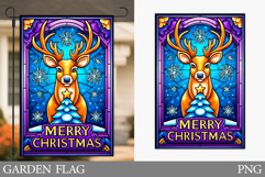 Christmas Deer Garden Flag. Christmas Garden Flag Design Product Image 1