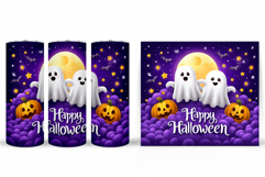 Cute Halloween Pumpkin Tumbler. Cute Ghost Tumbler Design Product Image 2