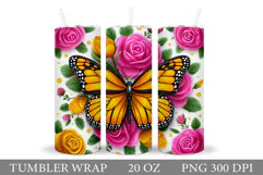 Butterfly Tumbler Sublimation. Butterfly Sublimation Product Image 1