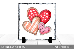 Valentines Heart Slate Design. Valentines Sublimation Product Image 1
