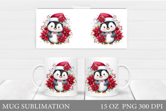 Christmas Sloth Mug Design. Christmas Mug Sublimation Product Image 1