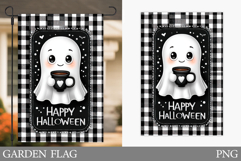 Halloween Garden Flag Design. Halloween Ghost Garden Flag Product Image 1