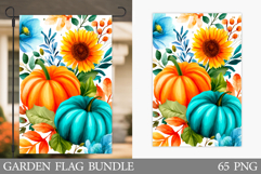 Pumpkin Garden Flag Design. Fall Garden Flag Sublimation Product Image 1