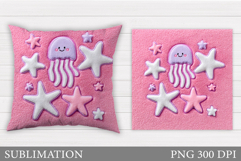 Jellyfish Sublimation. Starfish Pillow Design Product Image 1