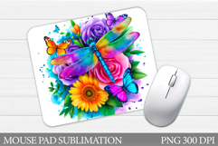 Dragonfly Mouse Pad. Butterflies Mouse Pad Design Product Image 1
