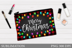 Merry Christmas Cosmetics Bag. Christmas Tree Makeup Bag Product Image 1