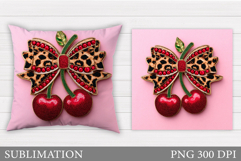 Cherry Pillow Design. Cherry Sublimation Product Image 1