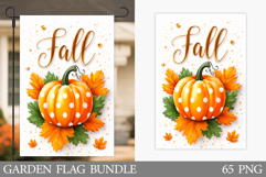 Fall Pumpkin Garden Flag. Fall Garden Flag Design Product Image 1