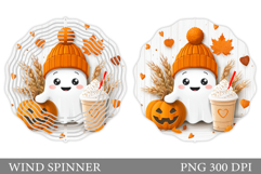 Cute Ghost Wind Spinner Design. Cute Halloween Wind Spinner Product Image 1