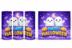 Cute Halloween Pumpkin Tumbler. Cute Ghost Tumbler Design Product Image 2
