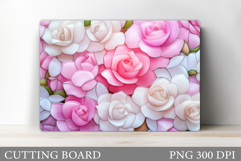 Roses Cutting Board. Flowers Cutting Board Sublimation Product Image 1