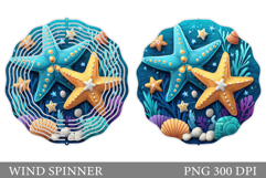 Starfish Wind Spinner Design. Starfish Sublimation Product Image 1