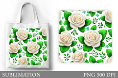 Roses Tote Bag Design. Flowers Roses Sublimation Product Image 1