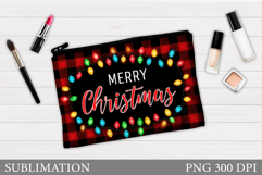 Merry Christmas Cosmetics Bag. Christmas Tree Makeup Bag Product Image 1