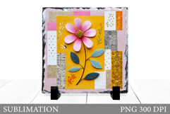 Floral Slate Design. Flowers Sublimation Product Image 1