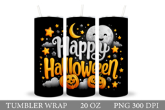 Halloween Pumpkin Tumbler Wrap. Halloween Tumbler Design Product Image 1