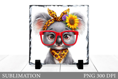 Cute Koala Sublimation. Koala Slate Design Product Image 1