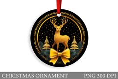 Reindeer Christmas Ornament. Reindeer Sublimation Product Image 1