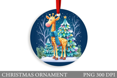 Cute Giraffe Christmas Ornament. Christmas Ornament Design Product Image 1