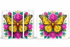 Butterfly Tumbler Design. Butterfly Tumbler Sublimation Product Image 2