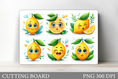 Cute Lemons Cutting Board. Funny Lemons Cutting Board Design Product Image 1