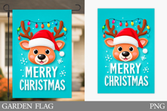 Christmas Deer Garden Flag. Christmas Garden Flag Design Product Image 1