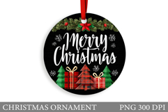Christmas Ornament Sublimation. Merry Christmas Ornament Product Image 1