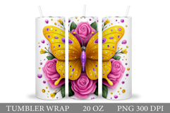 Butterfly Tumbler Design. Butterfly Tumbler Sublimation Product Image 1