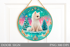 Christmas Dog Door Sign. Christmas Door Sign Design Product Image 1