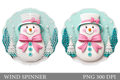 Christmas Wind Spinner. Cute Snowman Wind Spinner Design Product Image 1