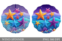 Starfish Wind Spinner Design. Seashell Wind Spinner Product Image 1