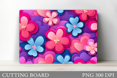Flowers Cutting Board. Floral Cutting Board Sublimation Product Image 1