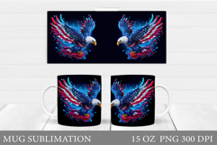 Patriotic Eagle Mug Design. Patriotic Mug Sublimation Product Image 1