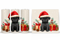 Christmas Dog Tumbler Design. Christmas Tumbler Sublimation Product Image 2