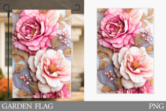 Roses Garden Flag Design. Flowers Garden Flag Sublimation Product Image 1