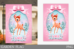 Christmas Deer Garden Flag. Christmas Garden Flag Design Product Image 1
